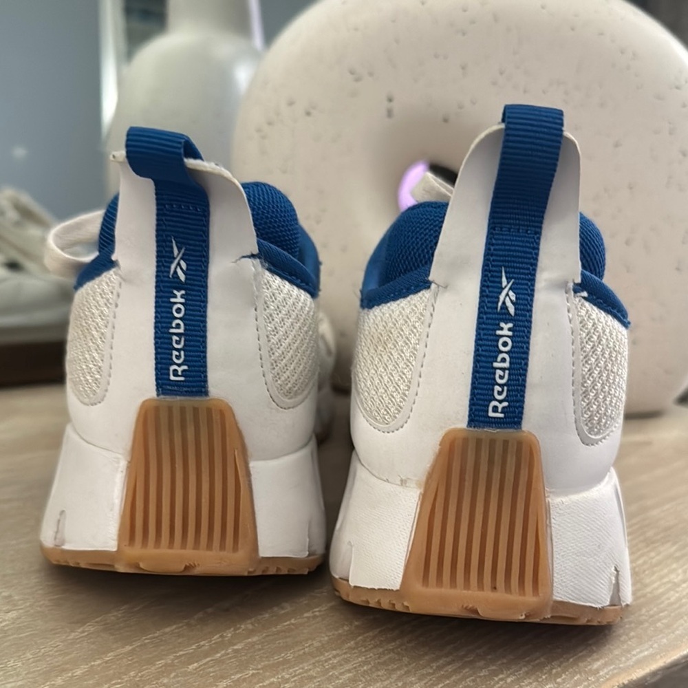 Reebok Kids White and Blue Sneakers - Picture 4 of 5